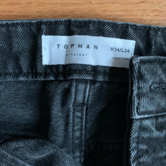 Topman Mens Dark Wash Straight Jeans W34/L34 - Picture 5 of 5